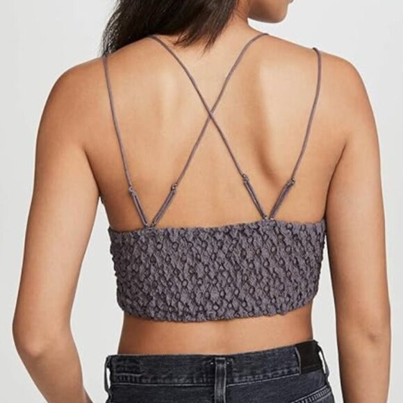 NWT Free People Women's Adella Bralette, gray - Picture 3 of 8